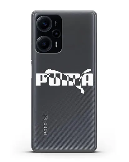 Чехол с логотипом Puma силиконовый для Xiaomi Poco F5