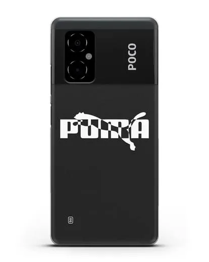 Чехол с логотипом Puma силиконовый для Xiaomi Poco M4 5G