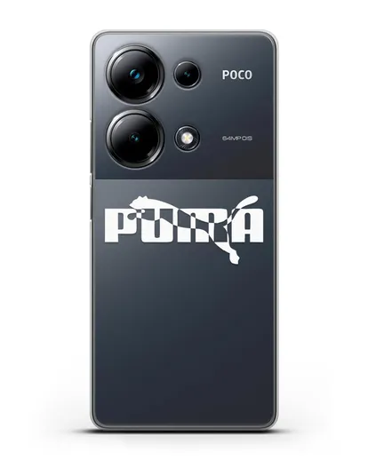 Чехол с логотипом Puma силиконовый для Xiaomi Poco M6 Pro