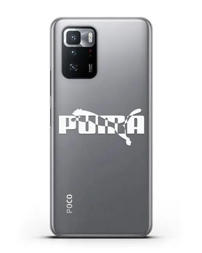 Чехол с логотипом Puma силиконовый для Xiaomi Poco X3 GT