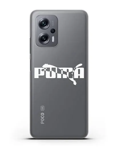 Чехол с логотипом Puma силиконовый для Xiaomi Poco X4 GT