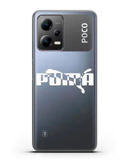 Чехол с логотипом Puma силиконовый для Xiaomi Poco X5
