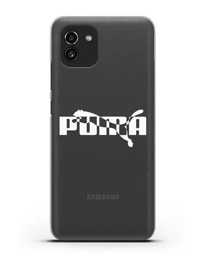 Чехол с логотипом Puma силиконовый для Samsung Galaxy A03 [SM-A035]