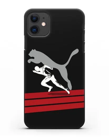 Чехол с рисунком Puma силиконовый для iPhone 11