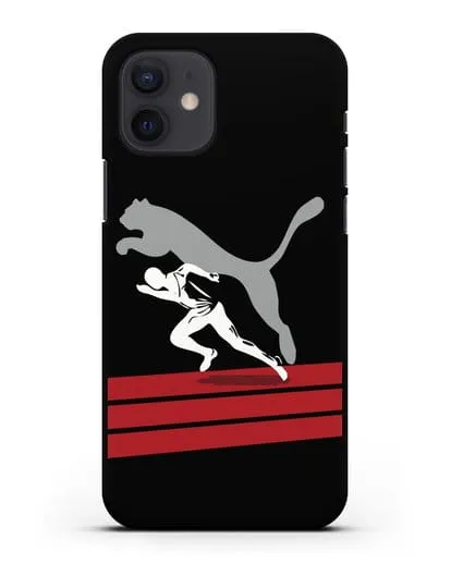 Чехол с рисунком Puma силиконовый для iPhone 12