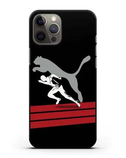 Чехол с рисунком Puma силиконовый для iPhone 12 Pro Max