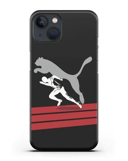 Чехол с рисунком Puma силиконовый для iPhone 13