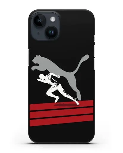 Чехол с рисунком Puma силиконовый для iPhone 14