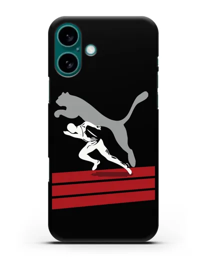 Чехол с рисунком Puma силиконовый для iPhone 16 Plus