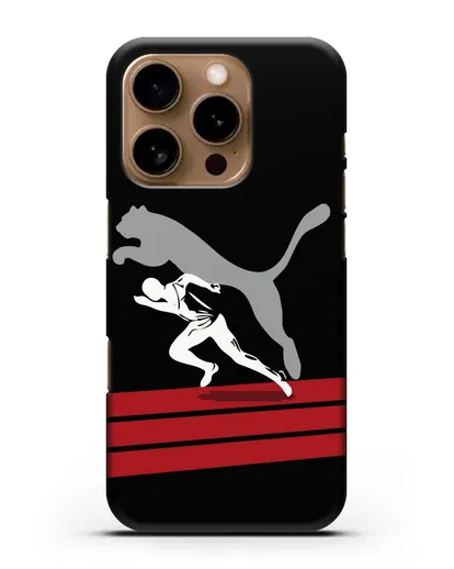 Чехол с рисунком Puma силиконовый для iPhone 16 Pro