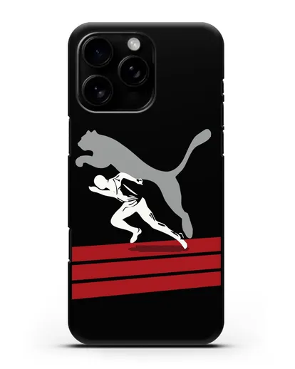 Чехол с рисунком Puma силиконовый для iPhone 16 Pro Max