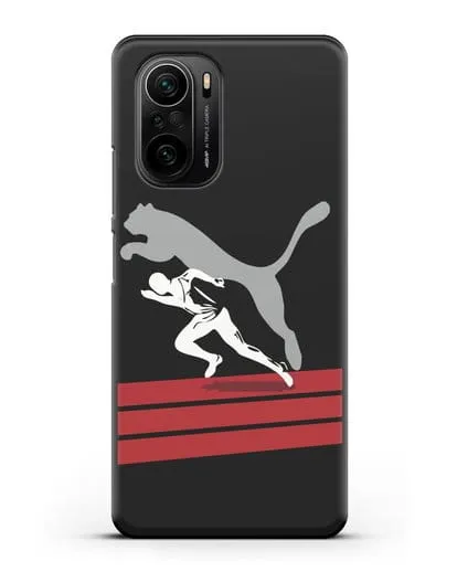 Чехол с рисунком Puma силиконовый для Xiaomi Poco F3