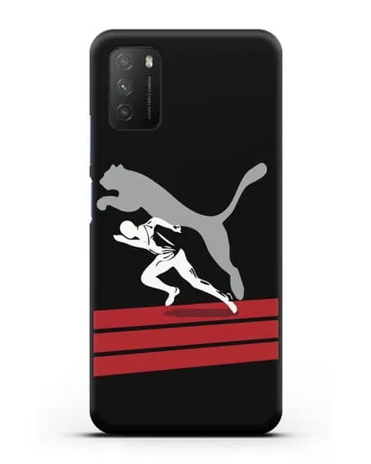 Чехол с рисунком Puma силиконовый для Xiaomi Poco M3