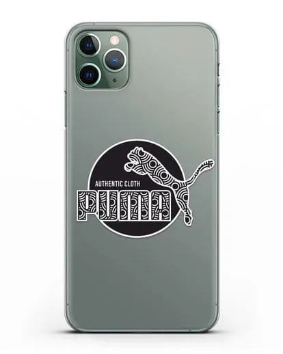 Чехол с паттерном Puma силиконовый для iPhone 11 Pro Max