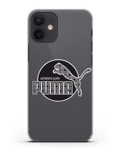 Чехол с паттерном Puma силиконовый для iPhone 12 mini