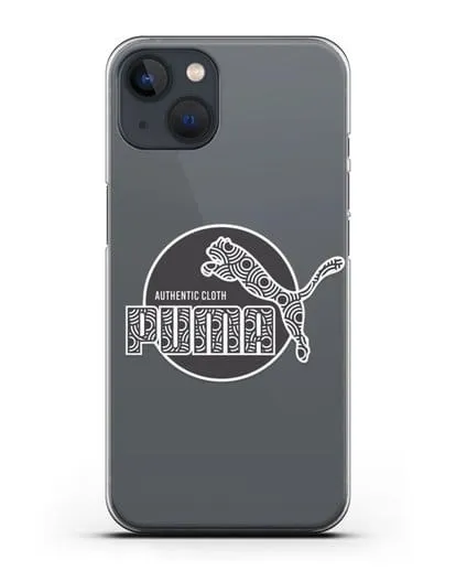Чехол с паттерном Puma силиконовый для iPhone 13