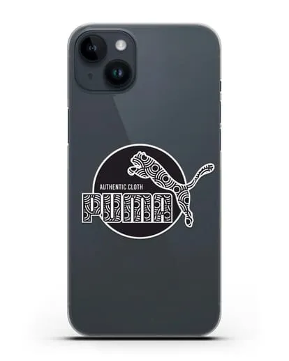 Чехол с паттерном Puma силиконовый для iPhone 14 Plus