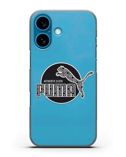 Чехол с паттерном Puma силиконовый для iPhone 16