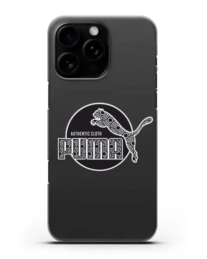 Чехол с паттерном Puma силиконовый для iPhone 16 Pro Max