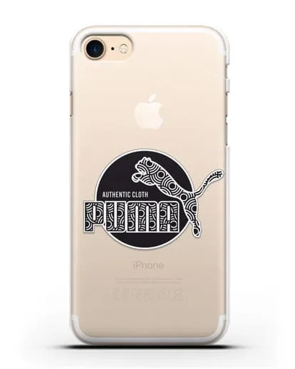 Чехол с паттерном Puma силиконовый для iPhone 7