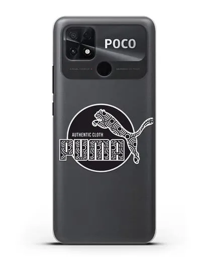 Чехол с паттерном Puma силиконовый для Xiaomi Poco C40
