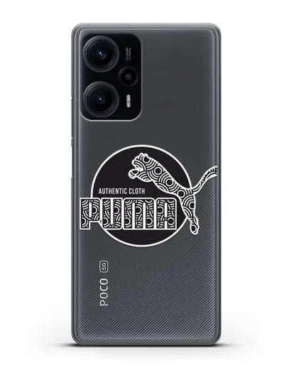 Чехол с паттерном Puma силиконовый для Xiaomi Poco F5