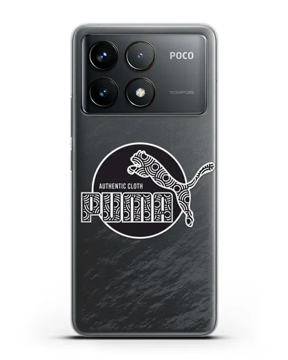 Чехол с паттерном Puma силиконовый для Xiaomi Poco F6 Pro