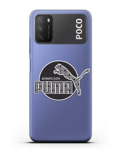 Чехол с паттерном Puma силиконовый для Xiaomi Poco M3
