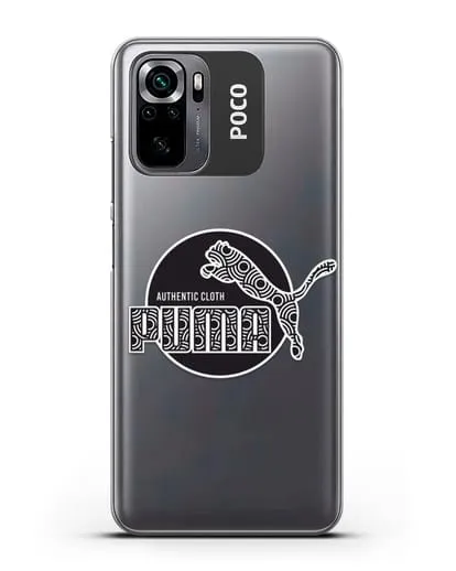 Чехол с паттерном Puma силиконовый для Xiaomi Poco M5s