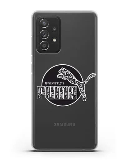 Чехол с паттерном Puma силиконовый для Samsung Galaxy A53