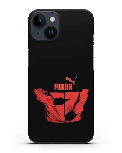 Чехол с символикой Puma силиконовый для iPhone 14