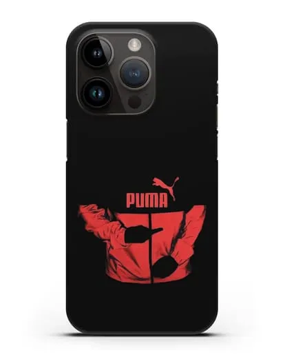 Чехол с символикой Puma силиконовый для iPhone 14 Pro