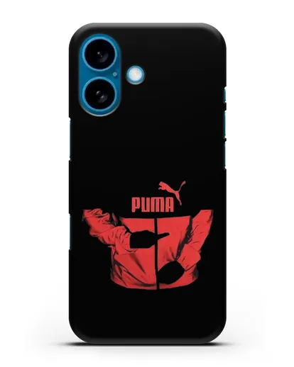 Чехол с символикой Puma силиконовый для iPhone 16