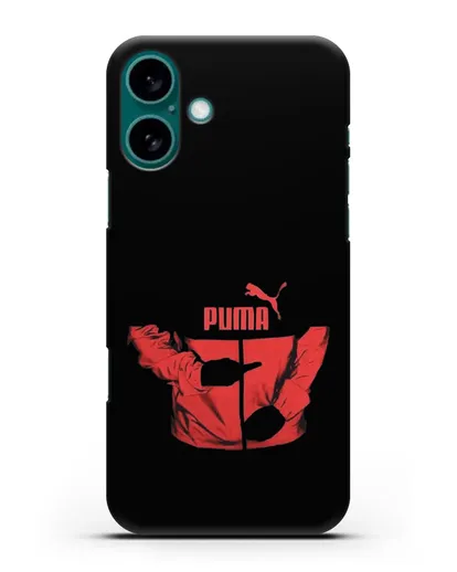 Чехол с символикой Puma силиконовый для iPhone 16 Plus
