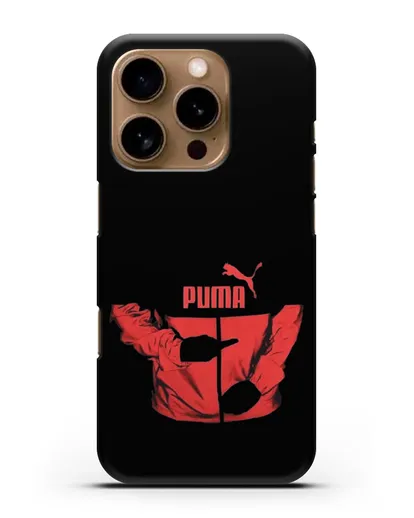 Чехол с символикой Puma силиконовый для iPhone 16 Pro