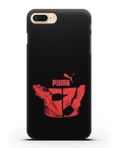 Чехол с символикой Puma силиконовый для iPhone 8 Plus