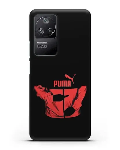 Чехол с символикой Puma силиконовый для Xiaomi Poco F4
