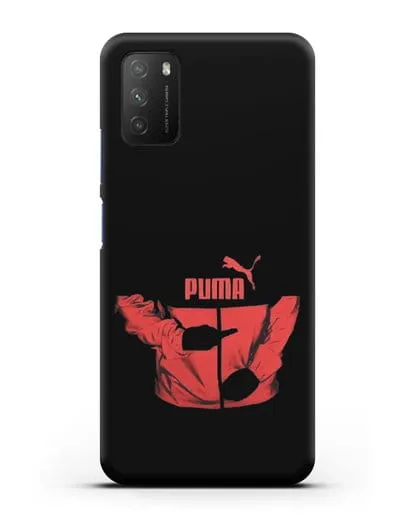 Чехол с символикой Puma силиконовый для Xiaomi Poco M3