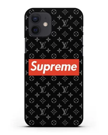 Чехол с логотипом Supreme силиконовый для iPhone 12