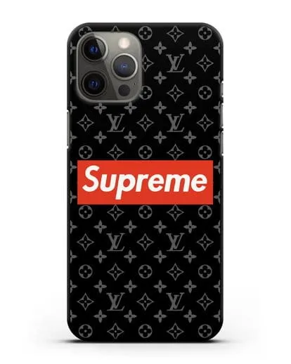 Чехол с логотипом Supreme силиконовый для iPhone 12 Pro Max