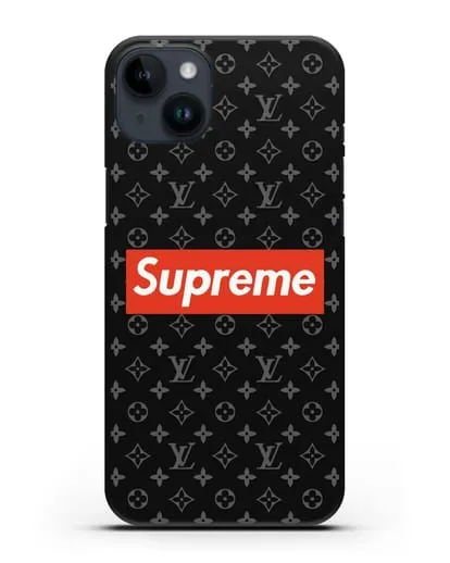 Чехол с логотипом Supreme силиконовый для iPhone 14 Plus