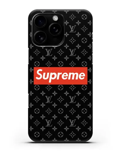 Чехол с логотипом Supreme силиконовый для iPhone 16 Pro Max