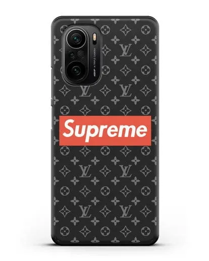 Чехол с логотипом Supreme силиконовый для Xiaomi Poco F3