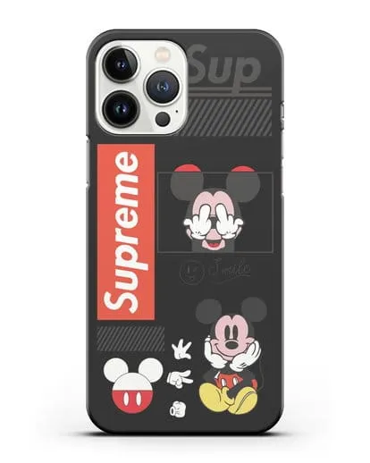 Чехол Supreme Mickey Mouse силиконовый для iPhone 13 Pro Max