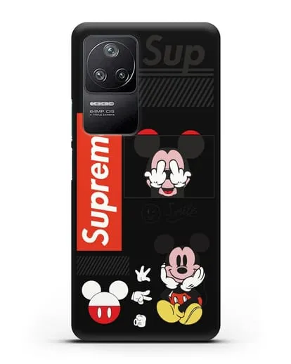 Чехол Supreme Mickey Mouse силиконовый для Xiaomi Poco F4