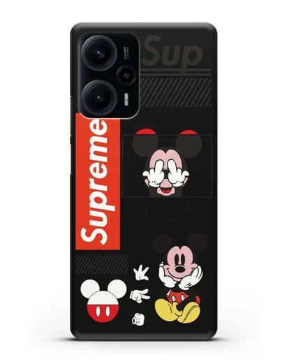 Чехол Supreme Mickey Mouse силиконовый для Xiaomi Poco F5
