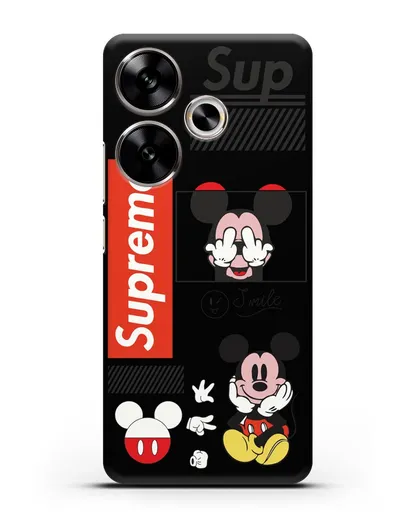 Чехол Supreme Mickey Mouse силиконовый для Xiaomi Poco F6