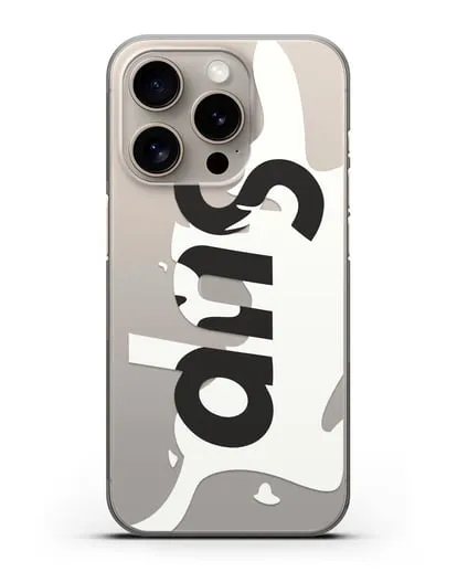 Чехол с надписью Sup силиконовый для iPhone 15 Pro