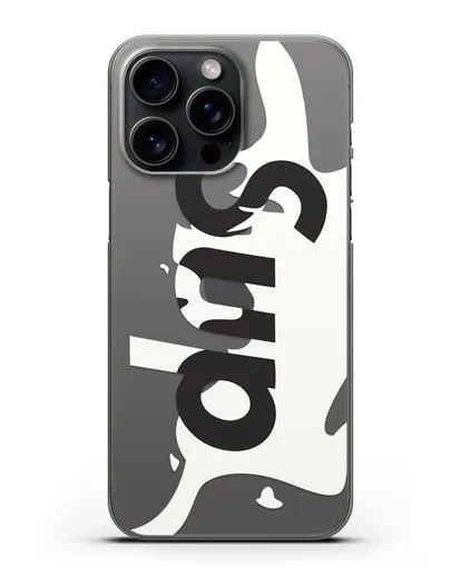 Чехол с надписью Sup силиконовый для iPhone 15 Pro Max