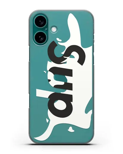 Чехол с надписью Sup силиконовый для iPhone 16 Plus